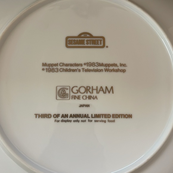 Set of 3 1981-1983 Vintage limited edition Sesame Street plates - Picture 6 of 6